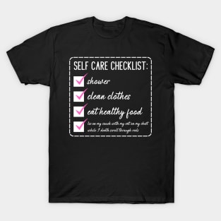 Self Care Checklist T-Shirt